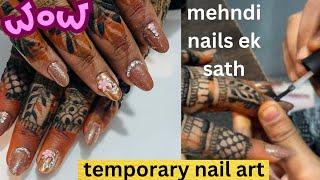 how to do temporary nail art for beginners#nudeshadeextension vaishnavimakeoverandboutique