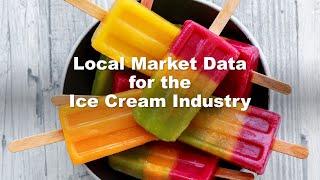 How to find local market info for the ice cream industry in Bizminer