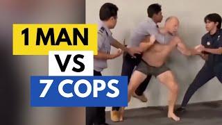 1 MAN vs 7 COPS (Gracie Breakdown)