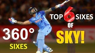 Top 360° Sixes by Suryakumar Yadav in International Cricket सूर्यकुमार यादव की 6 छक्के | SKY 6 Sixes