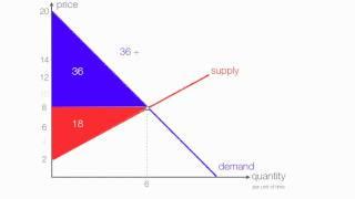 Animation on How to Calculate  Consumer Surplus Producer Surplus with a Price Floor