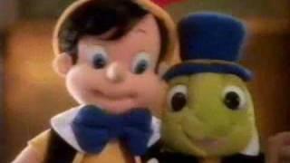 1992 Mattel Plush Pinocchio & Jiminy Cricket Doll Commercial