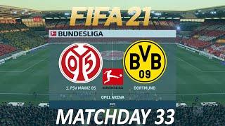 FIFA 21 Mainz vs Borussia Dortmund | Bundesliga 2021 | PS4 Full Match