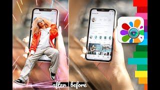3D Instagram Art Photo | New photo manipulation with Stickers at Photo Studio | TUTORIAL