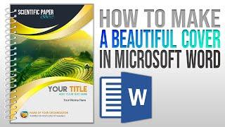 HOW TO MAKE BEAUTIFUL COVER IN WORD | Book Cover, Paper Cover