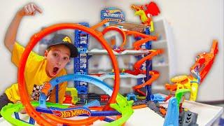 Father & Son GET BIGGEST CAR GARAGE EVER! ( Hot Wheels Let's Race)