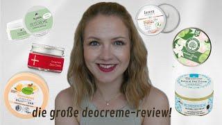 DER GROSSE DEOCREME-TEST! // 12 Deocremes aus Naturkosmetik und Drogerie - Favoriten & Fails!