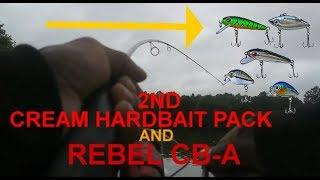 TRYING A DIFFERENT CREAM HARDBAIT KIT(NEW CRANKBAIT CHALLENGE)PLUS (REBEL DEEP  CB-A REVIEW)