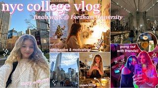 FINALS WEEK IN MY LIFE as a NYC college student @ Fordham Uni ｡:* studying, productive, motivating!