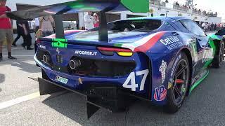 New Ferrari 296 GT3 Start Up and On Track Testing at Daytona