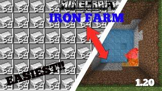 How to make a easiest iron farm in Minecraft PE/BEDROCK edition 1.20+ [MONSLAXY GAMER]