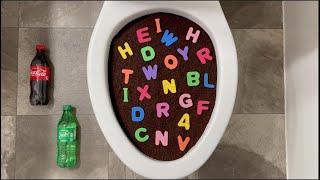 Will it Flush? - Coca Cola, Fanta, Sprite, Mirinda Balloons, M&M's, Candy, Alphabet, Eggs