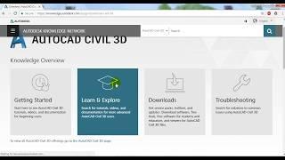 1.Access to Civil 3D Knowledge network