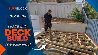 Building A Huge Floating Deck (no digging required) with TuffBlock deck blocks