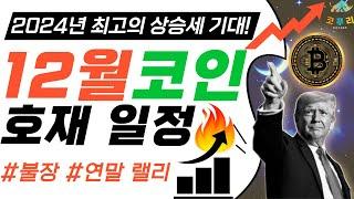 2024년 12월 코인 호재 일정, 드디어 대망의 연말 랠리가 왔다!