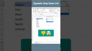 Dynamic drop down list in Excel | #excel #excelshorts #excelshortsvideo #SwapnJeet #excel