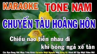 Chuyến Tàu Hoàng Hôn Karaoke Tone Nam Nhạc Sống - Phối Mới Dễ Hát - Nhật Nguyễn