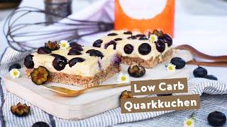 Low Carb Quarkkuchen | REZEPT OHNE ZUCKER | vom Blech