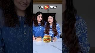 OG vs. NEW Burger Style! Black Gold Burger vs. Herbivores Burger  #shorts #thakursisters