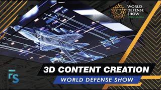 3D LED Ceiling at World Defense Show KSA - Fractal Systems