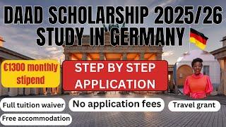 DAAD scholarship step by step application 2025/26 | Study in Germany | Bonn University