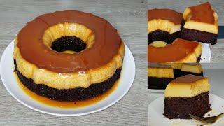 CHOCOLATE CAKE WITH CARAMEL PUDDING I CHOCOLATE FLAN PUDDING I MAGIC DESSERT RECIPE I YUMMY