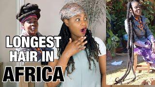 LONGEST natural hair in Africa!  WAIT until you hear her routine! #longnaturalhair #naturalhair