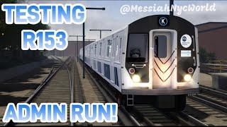 Roblox | PTA Subway: Fifth Av Lines - Testing the R153 (ADMIN RUN)