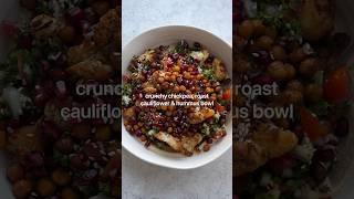 Crunchy Chickpea, roast cauliflower & hummus nourish bowl