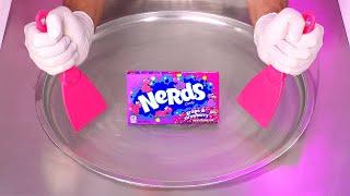 NERDS Ice Cream Rolls - how to make Ice Cream out of Nerds Grape & Strawberry Candy | ASMR