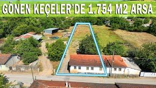 1589- Gönen'e 5 Km Mesafede 1.754 m2 Eski Müstakil Köy Evi ve Arsası