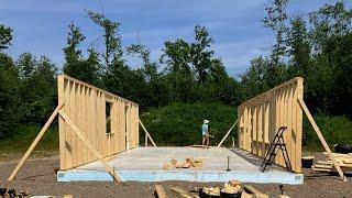20x36 Two Story Off Grid Cabin Build: Framing our First Walls!