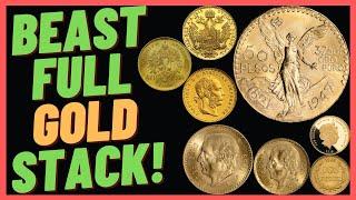 Over $4,000 Full GOLD Stack From The Platinum Beast! [Stacking Gold Precious Metal Bullion Coins!]