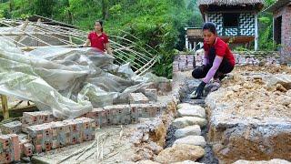 The storm caused the forge and vegetable greenhouse to collapse - Build new construction