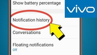 Notification History | Notification History In Vivo | Notification History In Vivo Y11