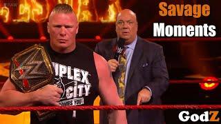 WWE Brock lesnar & Paul Heyman's Savage Moments