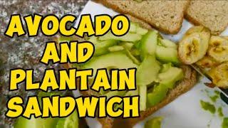 #vegangsta #vegan Avocado and plantain snack home alone