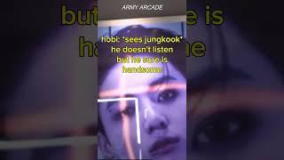 hobi's reaction to seeing a huge jungkook picture 