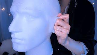 ASMR Brain Melting Ear Massage to Fall Asleep  lotion, oil, cream, vaseline, SR3D dummy head/耳マッサージ