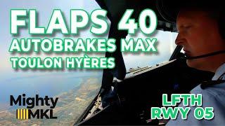 Approach and Landing runway 05 Toulon Hyères (LFTH TLN) (Flight from Rotterdam the Hague Airport).