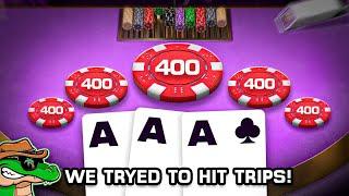 Our Challenge was to TRY hit Trips! - Daily Blackjack #121