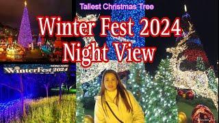 WINTER FEST 2024 TALLEST CHRISTMAS TREE, Night View West Kowloon 