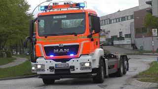 [150 Tonnen Recyclingschrott in Brand!] Einsatzfahrten zum Großbrand auf Recyclinghof in Reinbek