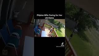 Filipina Wife Taking Care of Her American Home