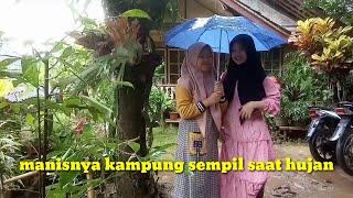 Gadis Desa Cantik Main Hujan Di Kampung Terpencil