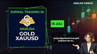 ANALISA TEKNIKAL XAUUSD 18 JULI ANALISA HARIAN #xauusd #gold