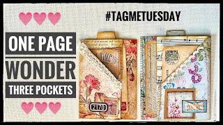 Junk Journal Ephemera Ideas - One Page Wonder - Three Pockets #tagmetuesday