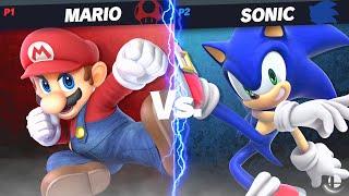 2-Player Super Smash Bros Ultimate: Mario vs Sonic Ultimate Round 1 *BRO VS SIS!!*