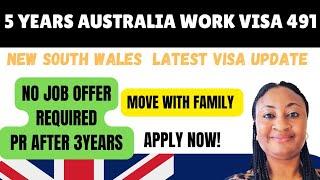 MOVE TO NEW SOUTH WALES GET |5 YEARS VISA WITHOUT JOB OFFER| 491 VISA & REQUIREMENTS #australiavisa