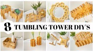 TUMBLING TOWER DIYS | JENGA BLOCK DIYS | DOLLAR TREE TUMBLING TOWER DIYS | DOLLAR TREE JENGA BLOCKS